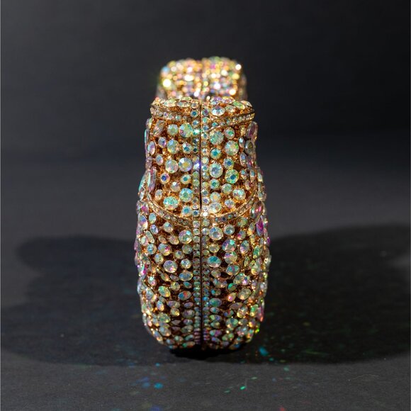 Verano Hill Isabella Bow Clutch Bag Gold Rhinestone Design NWOT - Picture 5 of 6